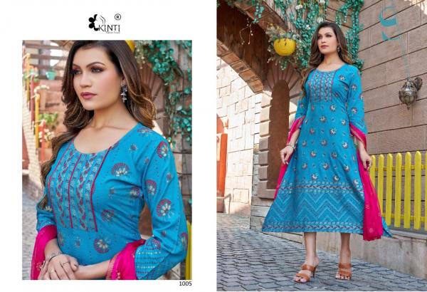 Kinti Heena 1 Festive Wear Rayon Kurti With Dupatta Collection